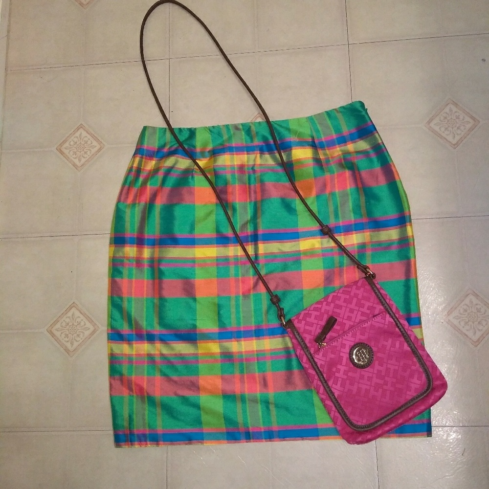 Ralph Lauren Plaid Skirt - 100% silk